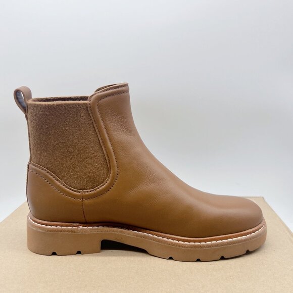 Vince Rue Chelsea Ankle Boots Booties Brown Leather Waterproof Platform US 6 - Picture 7 of 12